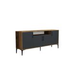 Buffet de Melamina Sonoma Oscuro-Negro