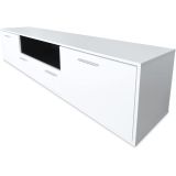 Mueble de salón y TV Composición para salón 200 Cm, blanco gran espacio almacenamiento
