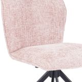 Pack de 2 Sillas Tapizadas en Tela Rosa, Patas Negras